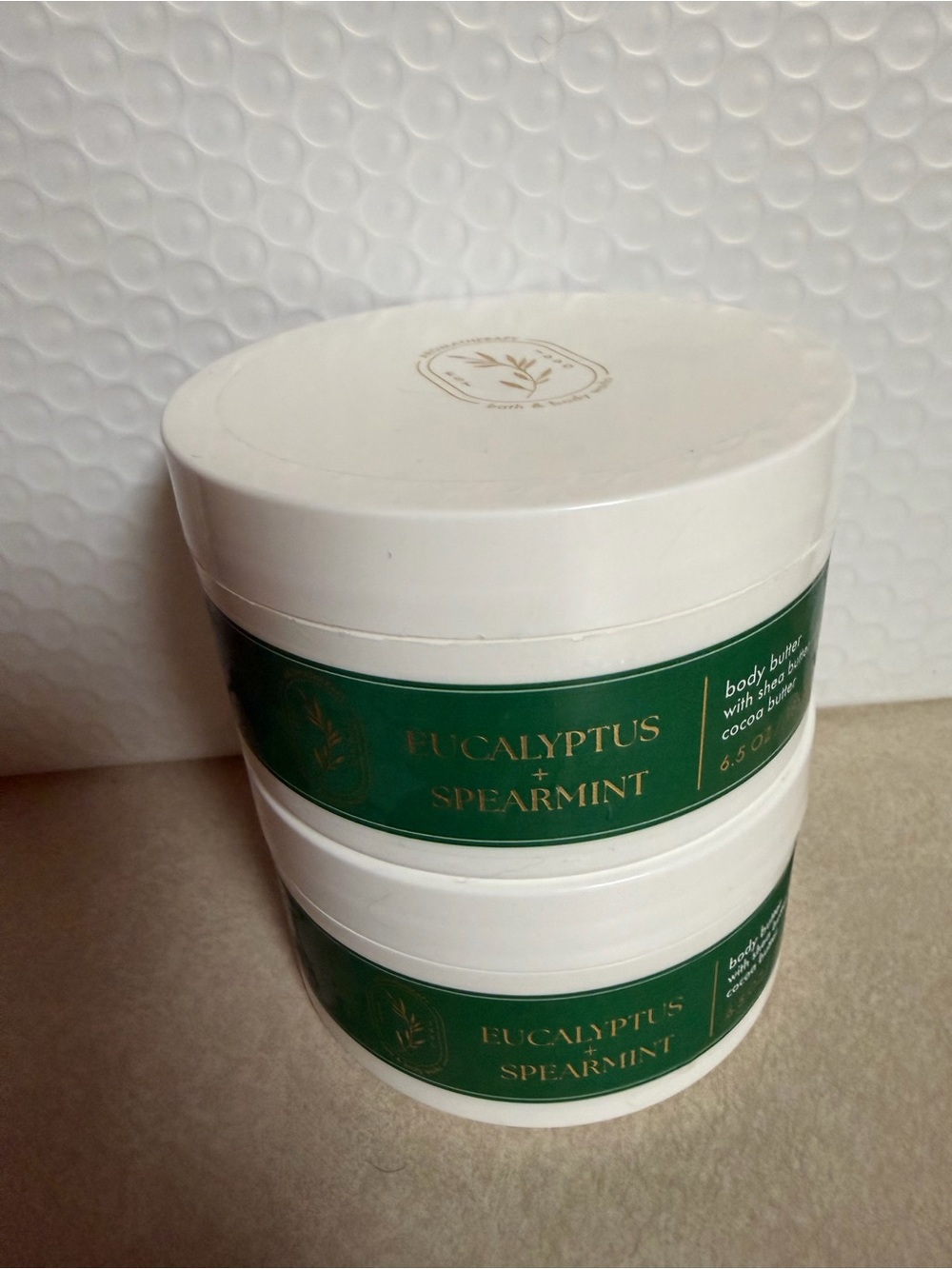 Eucalyptus + Spearmint Body Butter - White Jar 2 jars